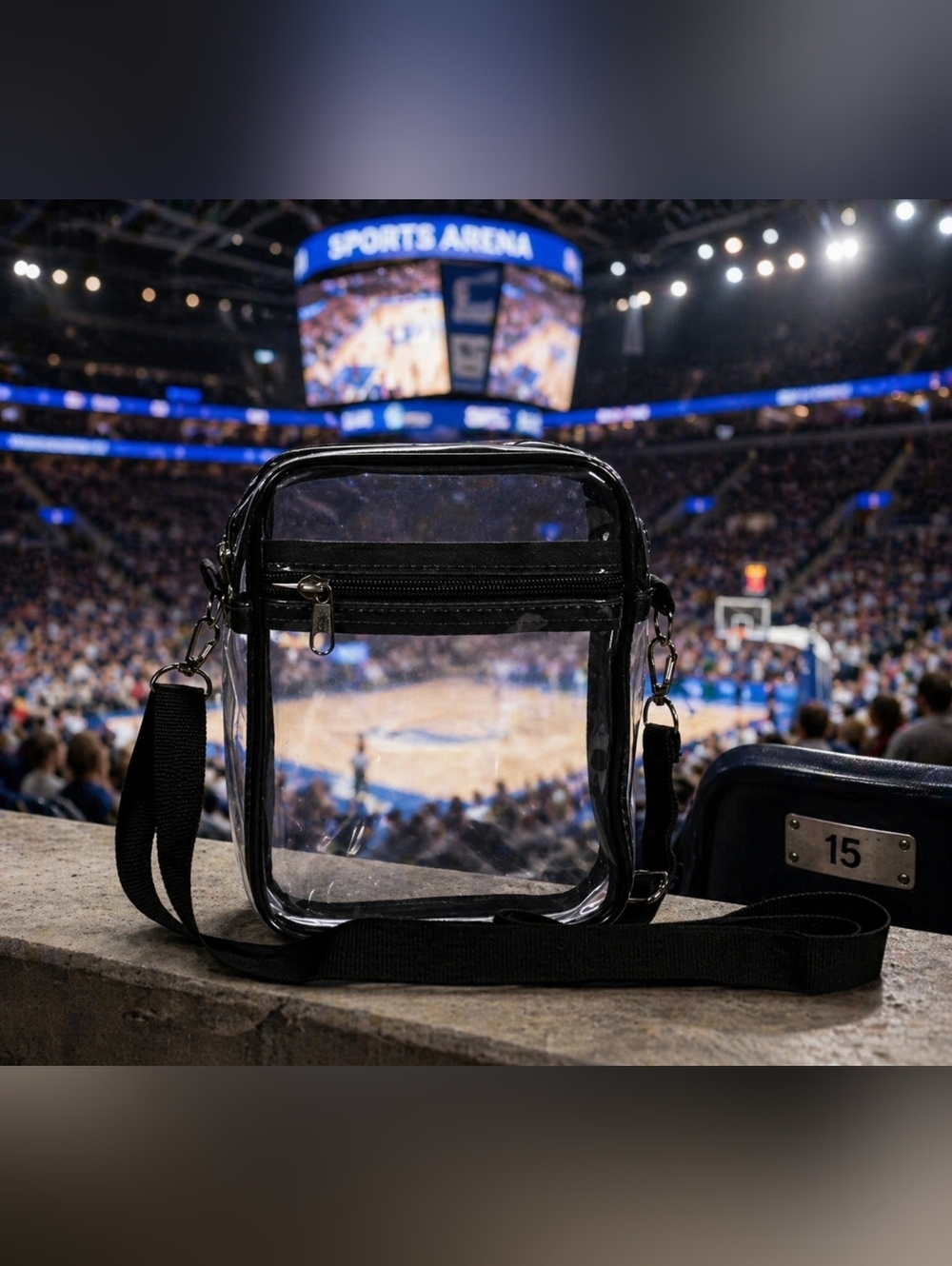PVC Crossbody Messenger Bag